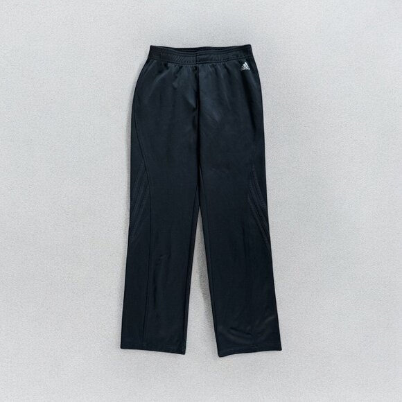 Adidas Womens Track Pants S Black Athletic Straight-Leg Striped Y2K Retro - Picture 1 of 10